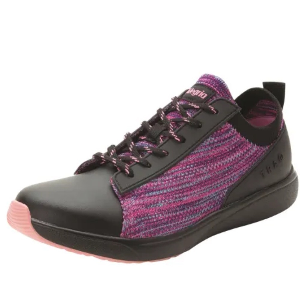 Alegria Qest Pink Traq Women's Sneakers Black Purple Pink Knit Size EU‎ 42 11 12